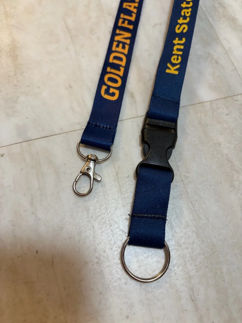 Kent State University Golden Flashes Navy & Gold Lanyard Key Holder